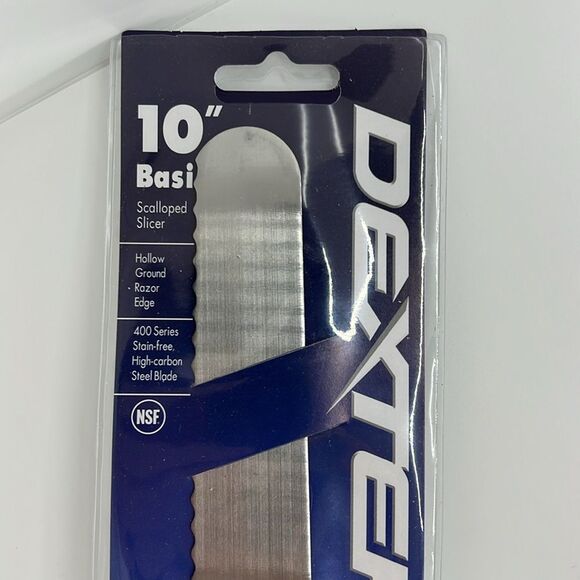 Dexter Basics P94804 10” Scalloped Slicer Kitchen Knife. Carbon Steel. NEW!!!!!! - Picture 2 of 10